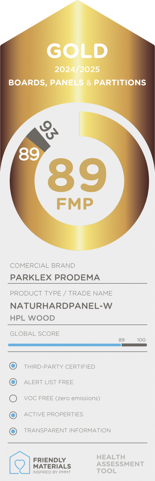 NATURHARDPANEL-W gold 89